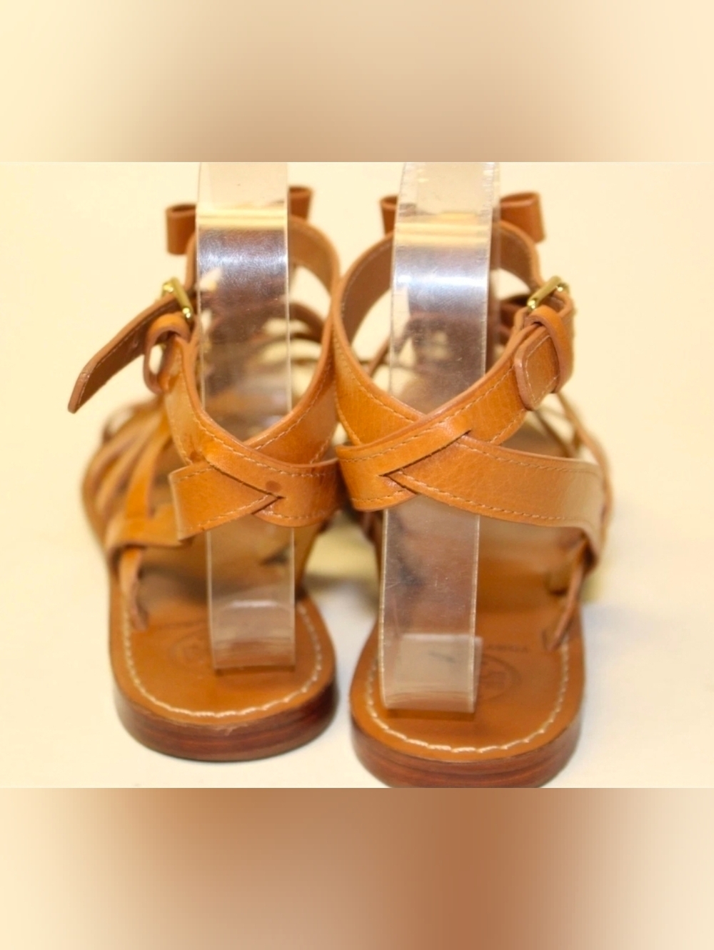 Tory Burch Kira Gladiator Sandals Womens Size 7 M Leather Buckle Strappy Shoes - Picture 7 of 13